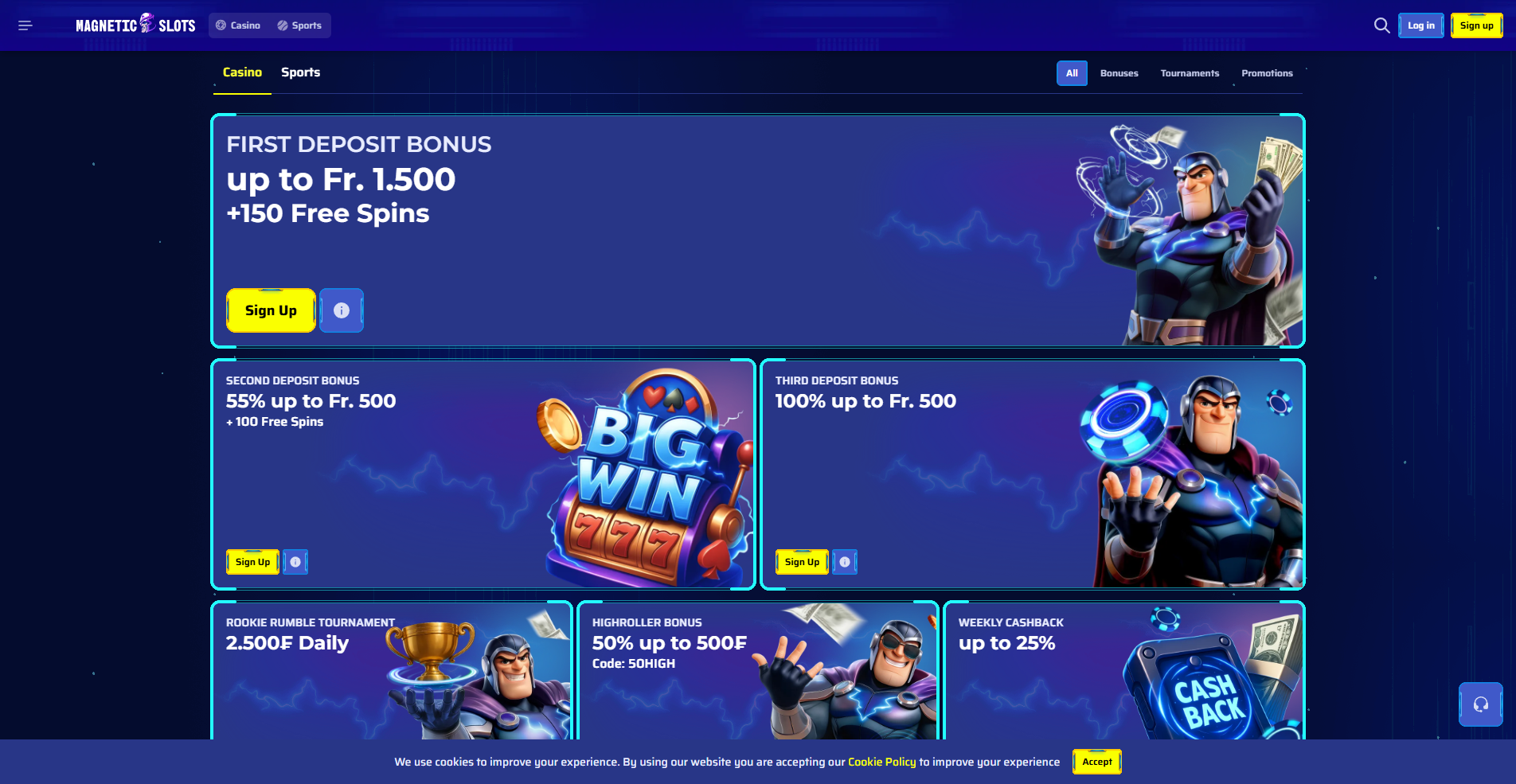 Magneticslots bonus page